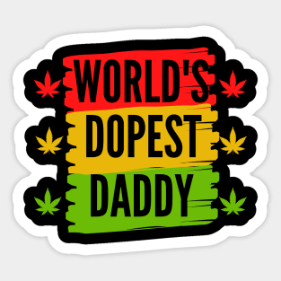 World's dopest dad Sticker